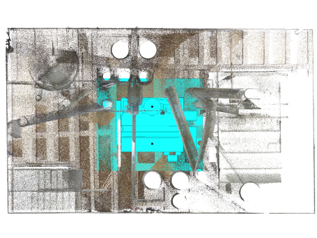 Stahlkonstruktion auf Stahlsilos